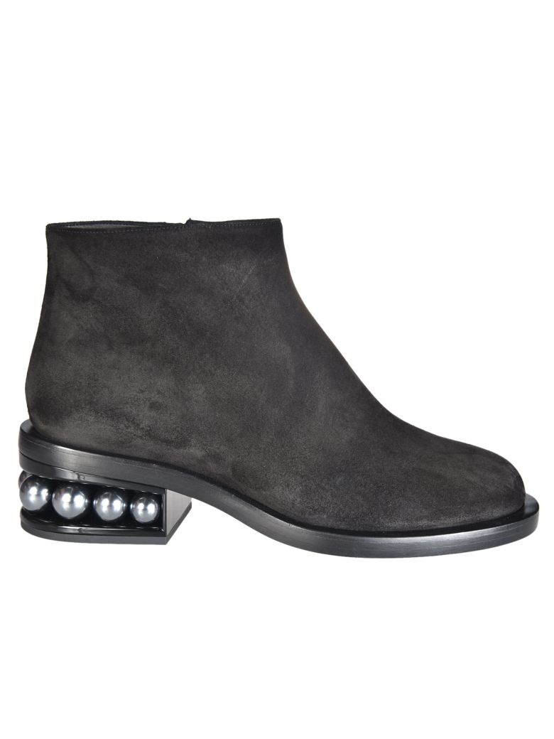 nicholas kirkwood casati faux pearl leather ankle boots