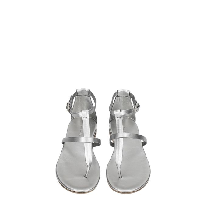 Roberto del Carlo Silver Leather Flip-flop Sandal展示图