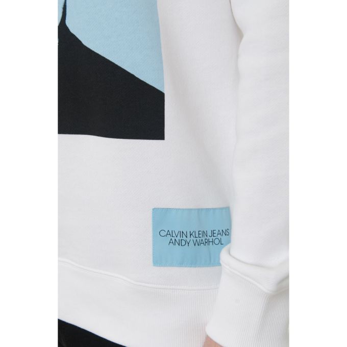 Calvin Klein White Andy Warhol Portrait Sweatshirt In Cotton展示图
