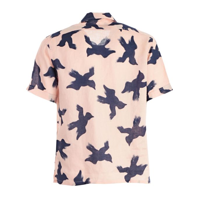 abstract bird print shirt展示图