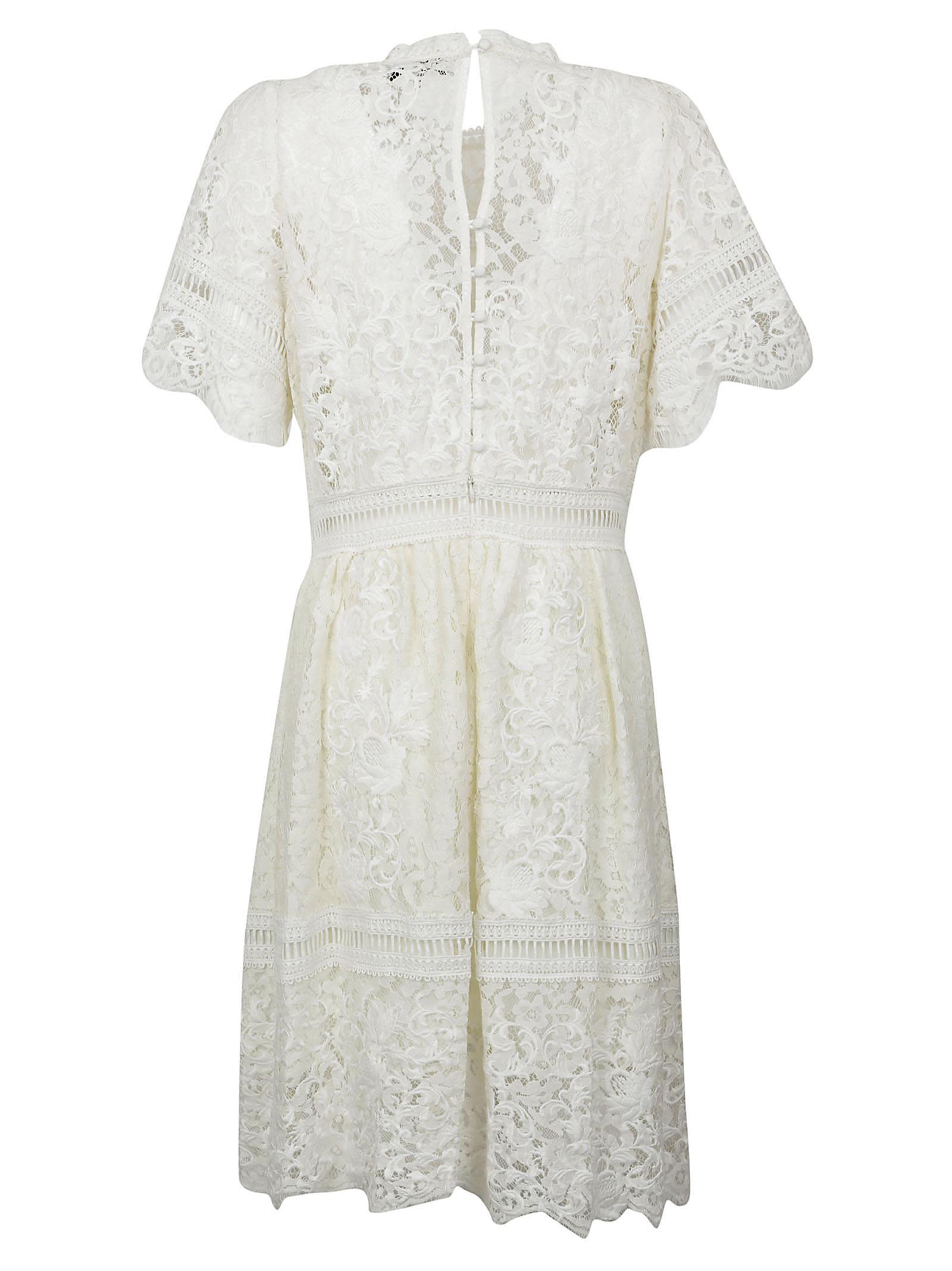 Sea - Sea New York Puff Sleeved Embroidered Lace Dress - Cream, Women's ...