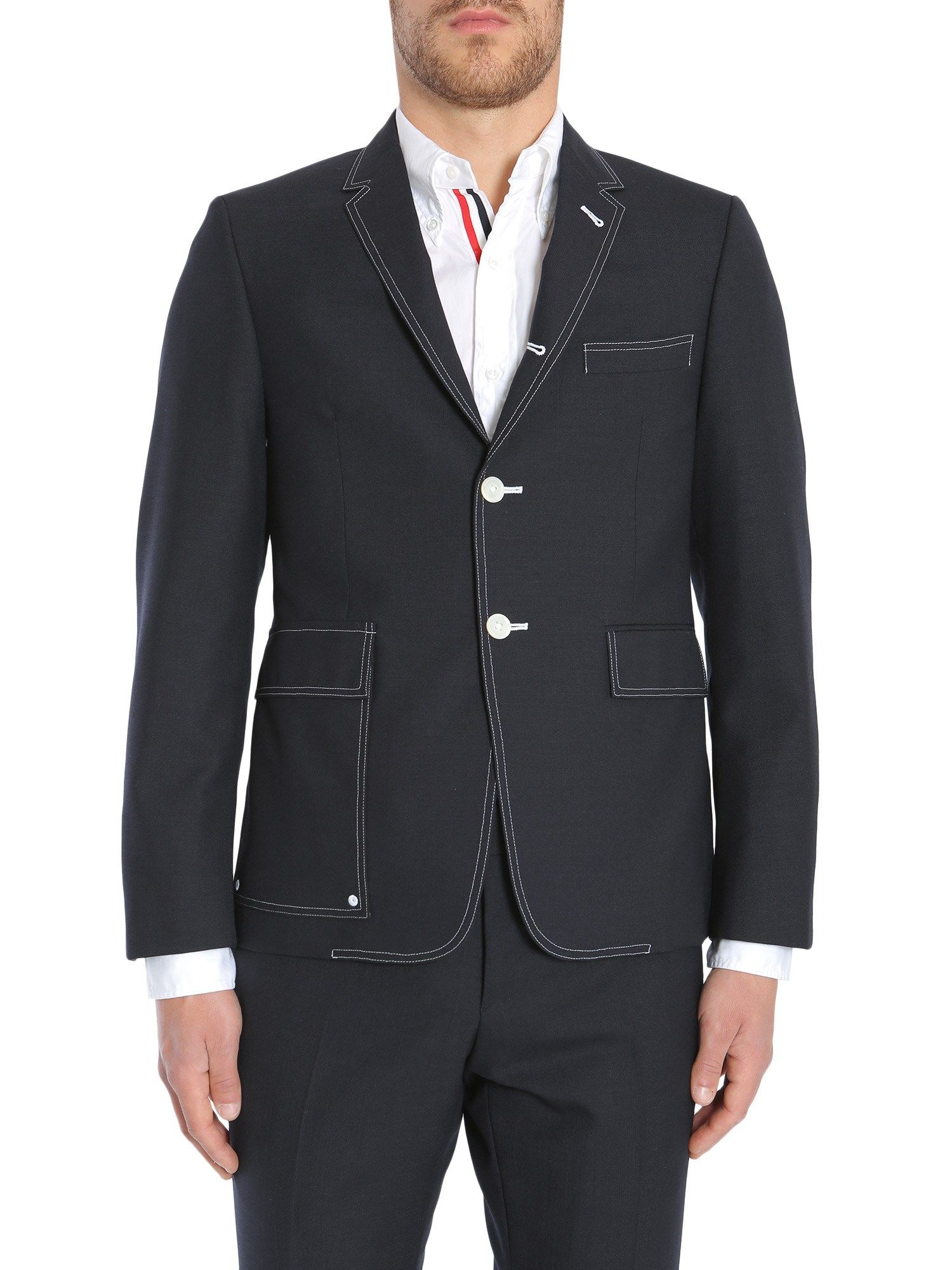 Thom Browne - Deconstructed Jacket - BLU, Men's Blazers | Italist