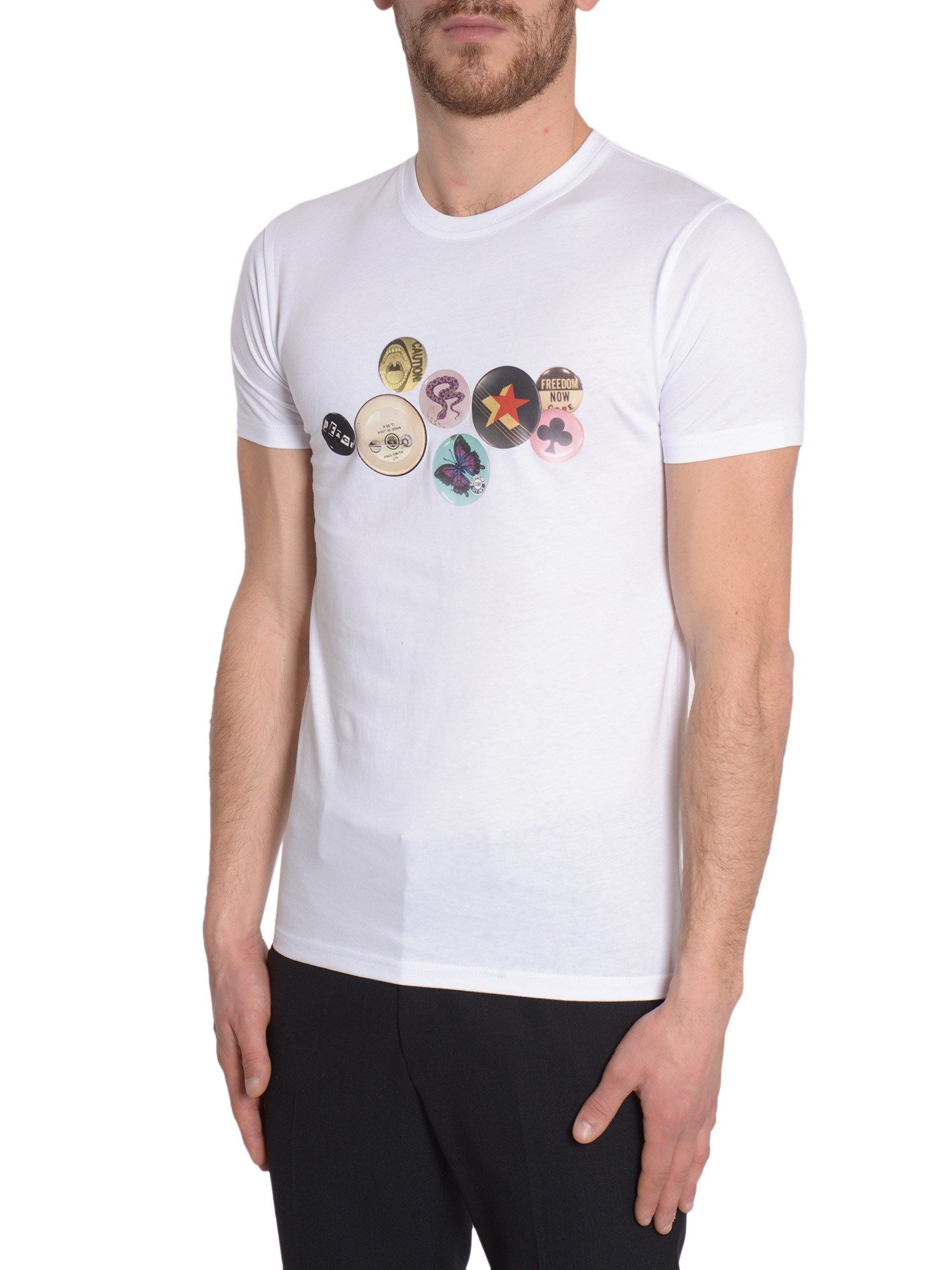 Paul Smith - Skinny T-shirt - BIANCO, Men's Short Sleeve T-Shirts | Italist