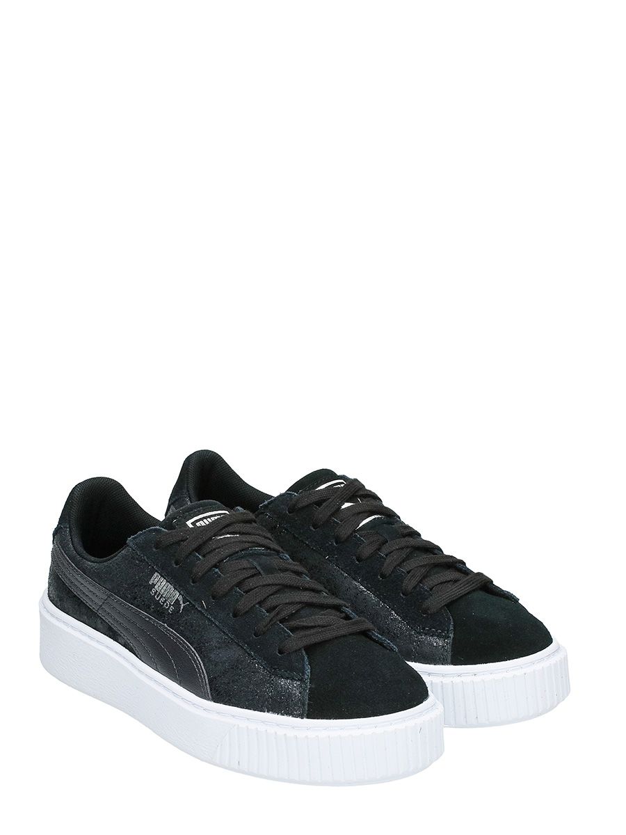 puma suede platform black suede sneaker