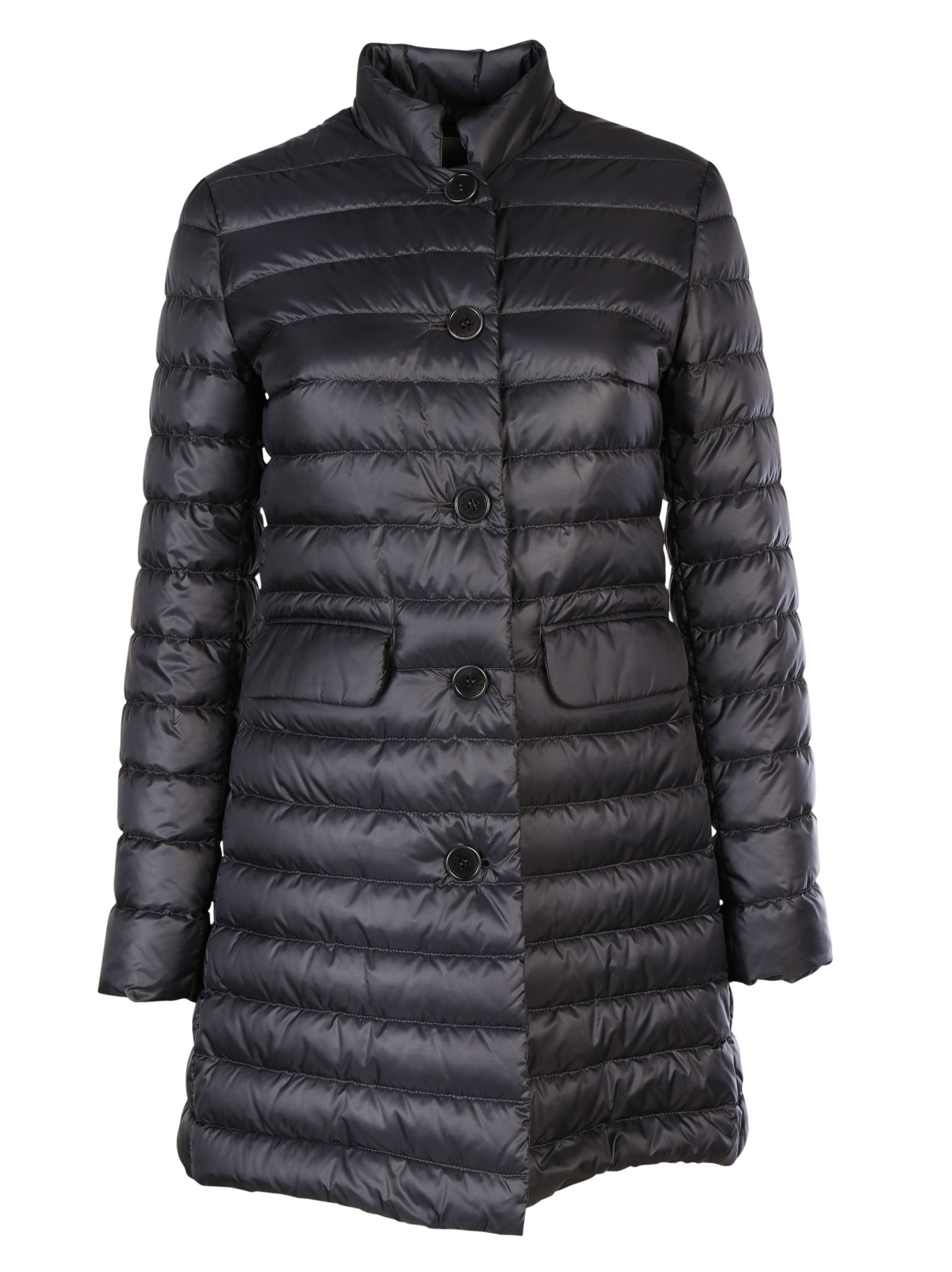 Aspesi - Aspesi Cantuncino Padded Nylon Coat - Gray, Women's Coats ...
