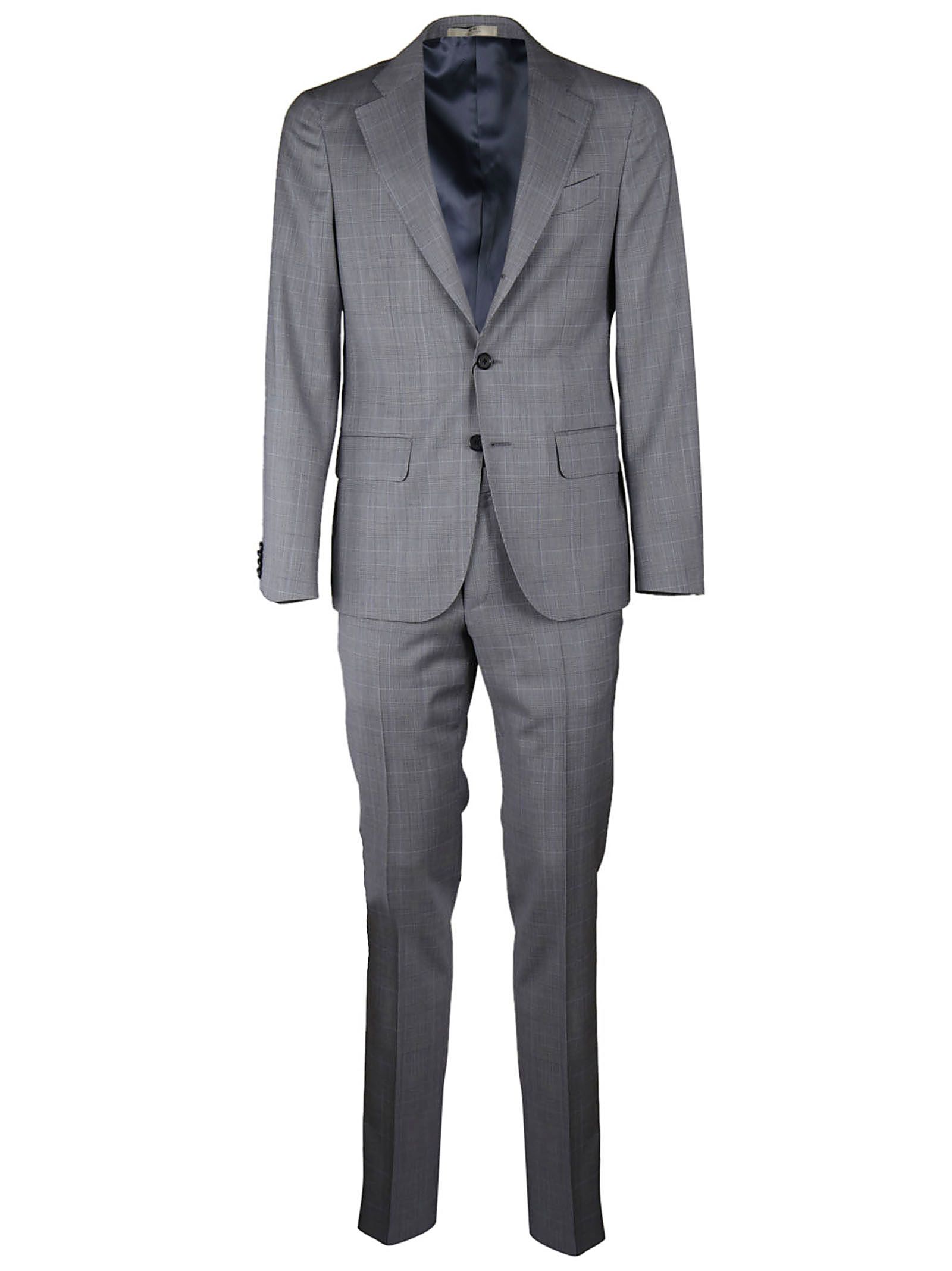 Corneliani - Corneliani Checked Suit - Gray, Men's Suits | Italist
