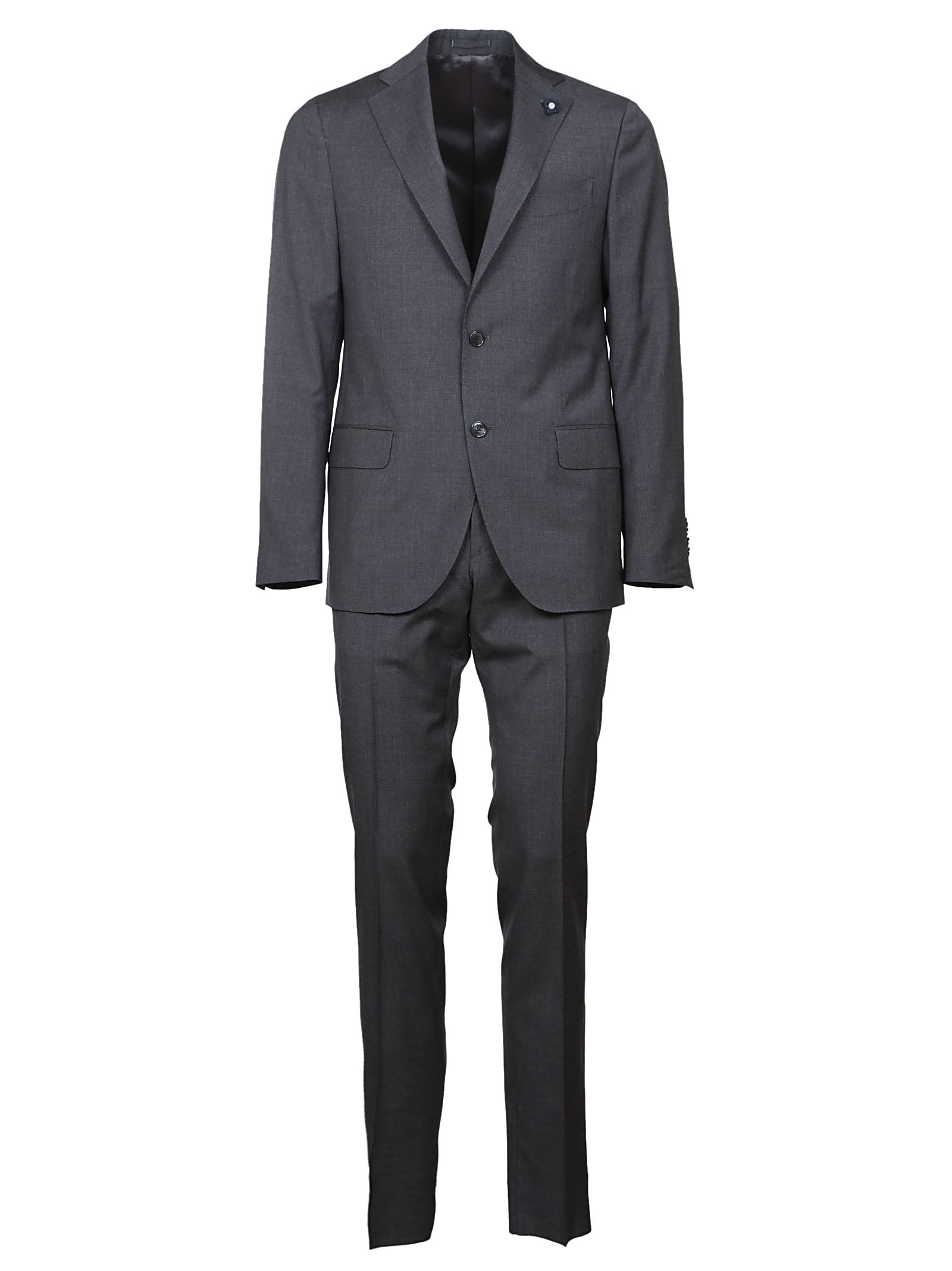 Lardini - Lardini Flap Pocket Suit - Grey, Men's Suits | Italist