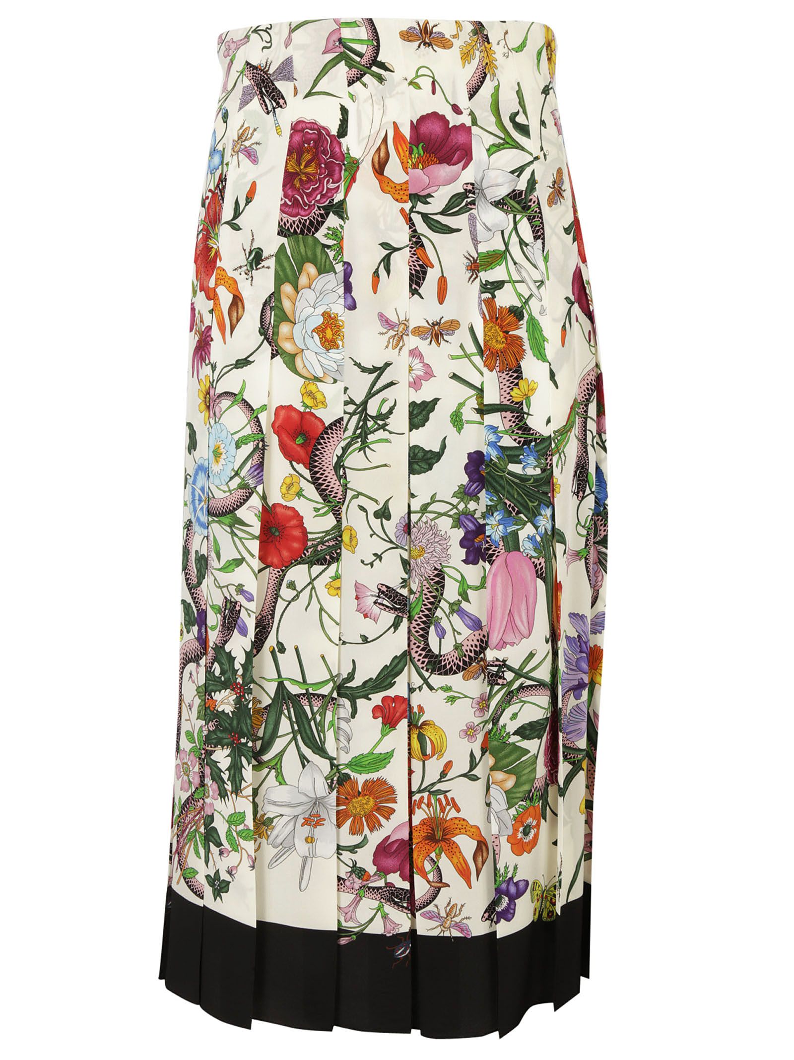 Gucci - Gucci Floral Print Skirt - White, Women's Skirts | Italist