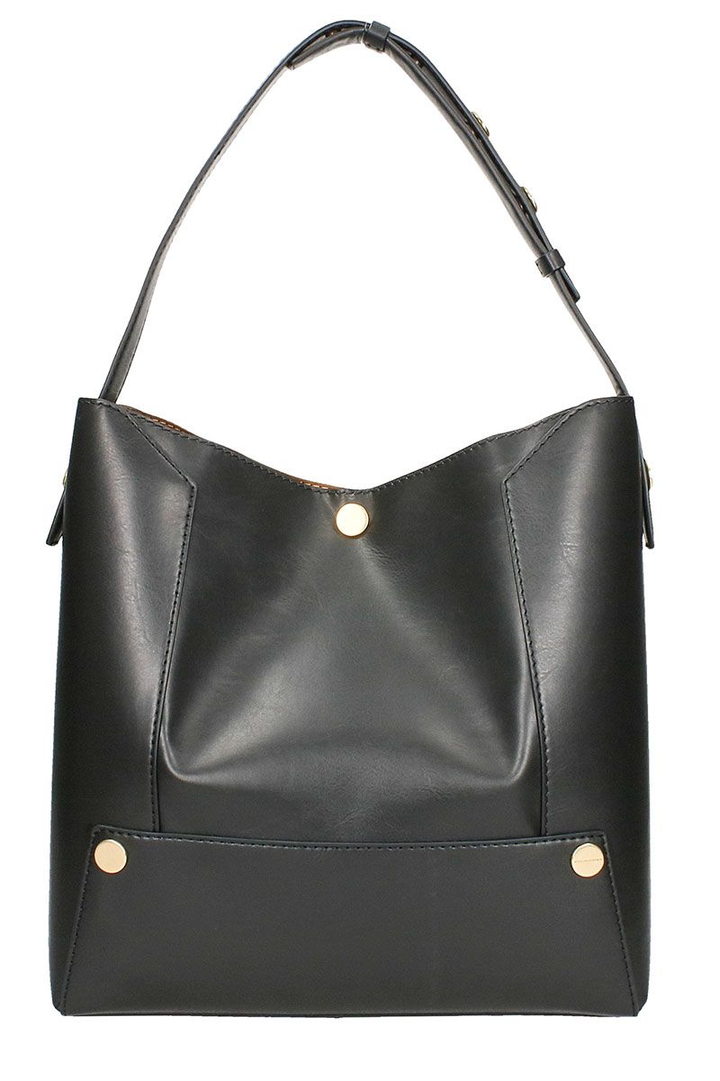 Stella Mccartney Alter Textured Eco Faux-Napa Shoulder Bag, Black ...