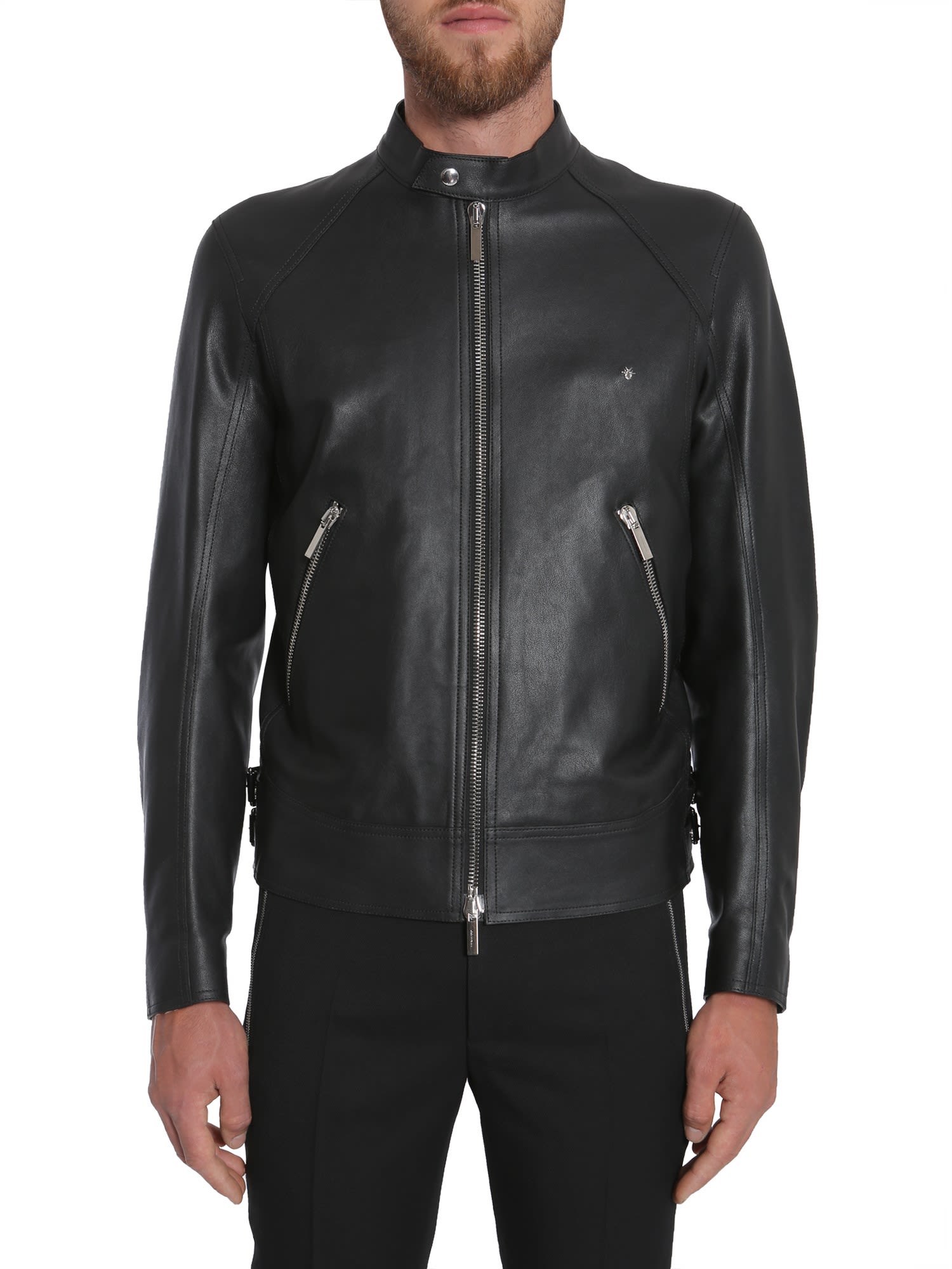 Dior Homme - Leather Jacket - NERO, Men's Leather Jackets | Italist