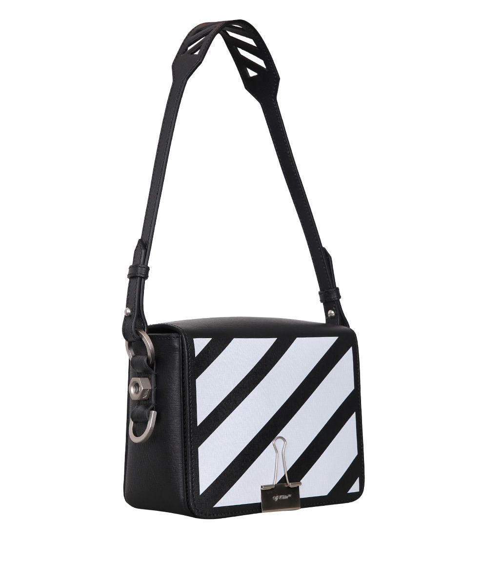 Off-White - Off-White Diagonal Flap Leather Bag - NERO, Women&#39;s Shoulder Bags | Italist
