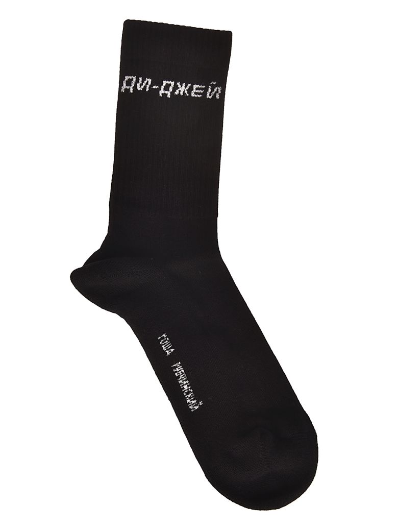 Gosha Rubchinskiy Logo Socks In Black