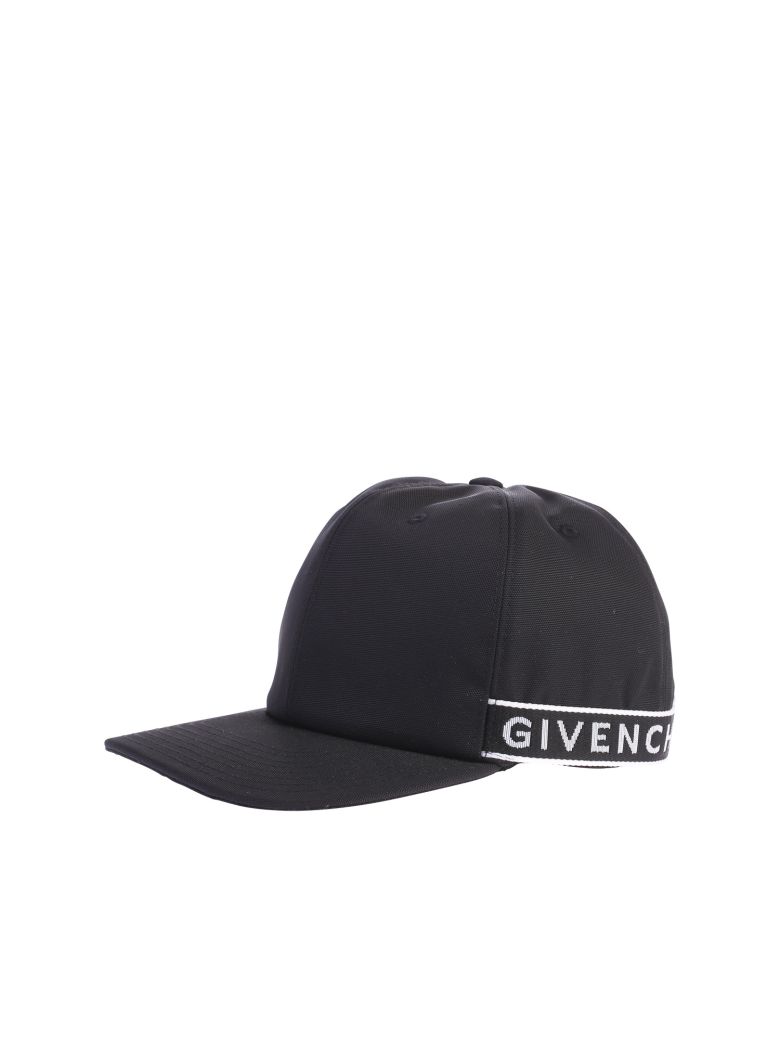 GIVENCHY BLACK BRANDED BASEBALL HAT,10624512