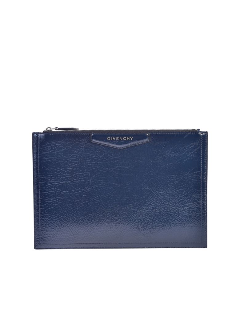 GIVENCHY BLUE MEDIUM ANTIGONA CLUTCH,10625269