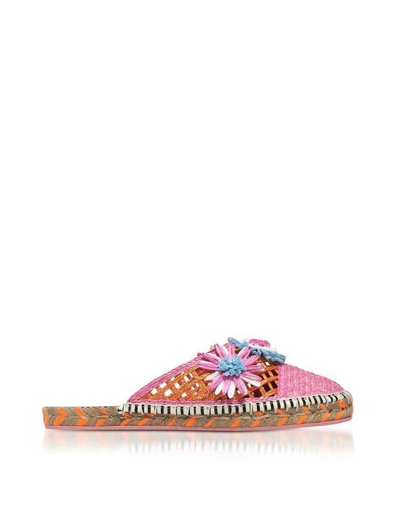 SOPHIA WEBSTER SOPHIA WEBSTER JUTE AND LEATHER TANSY ESPADRILLE SLIPPERS,10592924