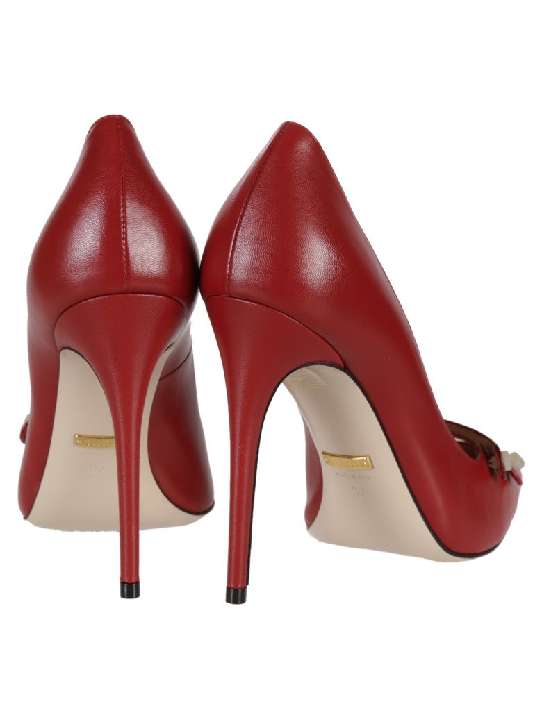 italist | Best price in the market for Gucci Gucci Leather Pumps - Red ...