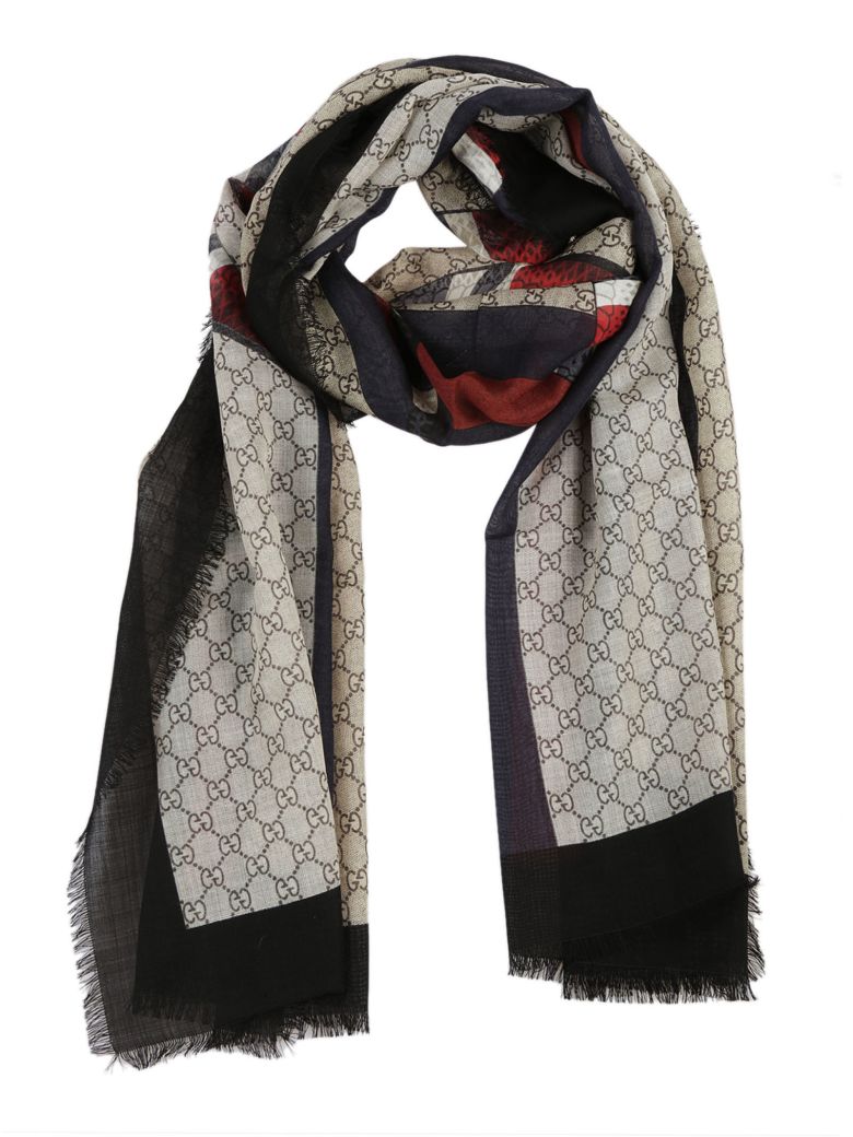 italist | Best price in the market for Gucci Gucci Snake Print Scarf ...