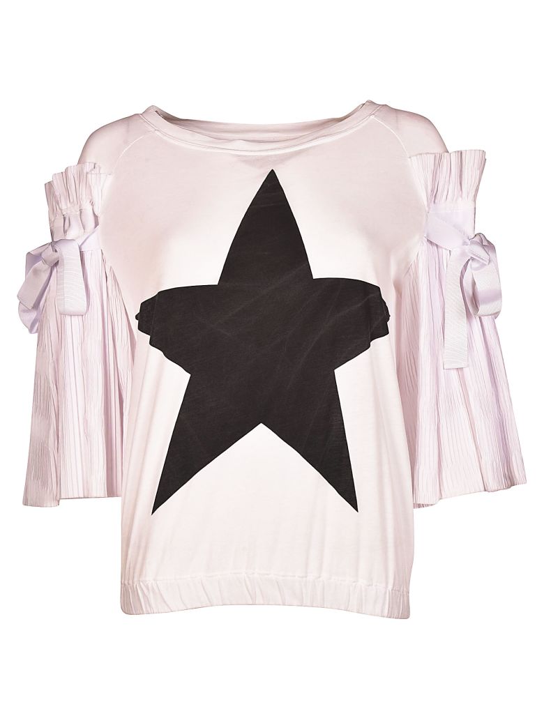 Brand Unique Star Logo Blouse In Natural