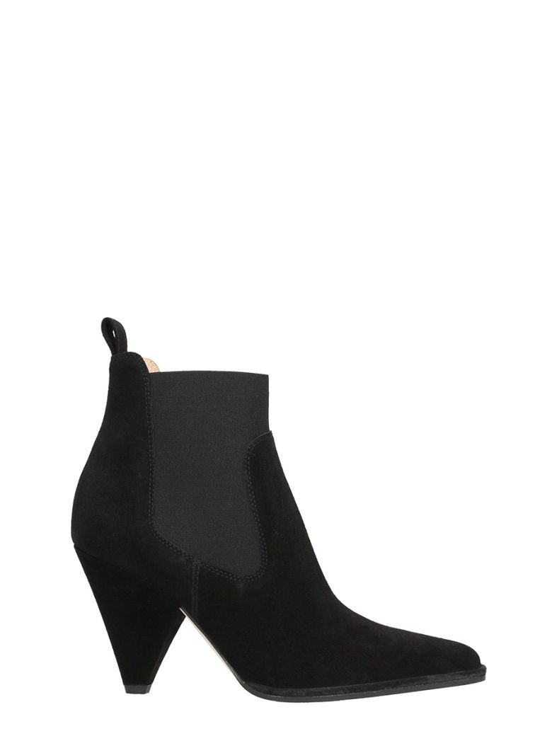 SERGIO ROSSI BLACK SUEDE LEATHER ANKLE BOOTS,10630791