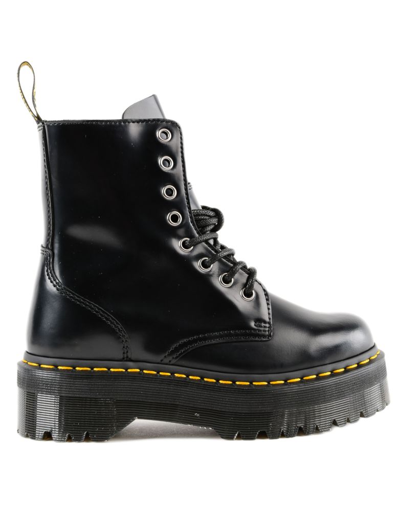 DR. MARTENS LEONA HIKER CHUNKY LACE UP ANKLE BOOTS - BLACK | ModeSens