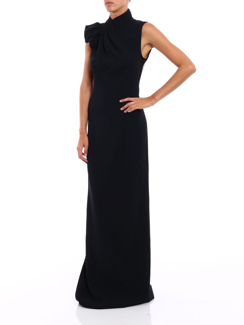 Dsquared2 - Backless Crepe Cady Gown - Black, Women's Dresses | Italist