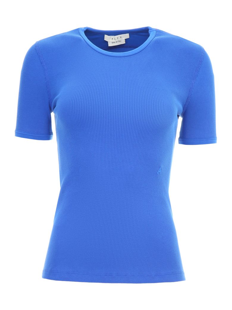 Alyx Ribbed Cotton T-shirt - ELECTRIC BLUE|Blu - 10467690 | italist
