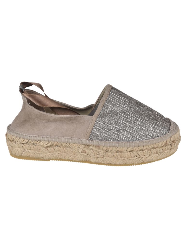 Espadrilles Flat Shoes In Beige/silver