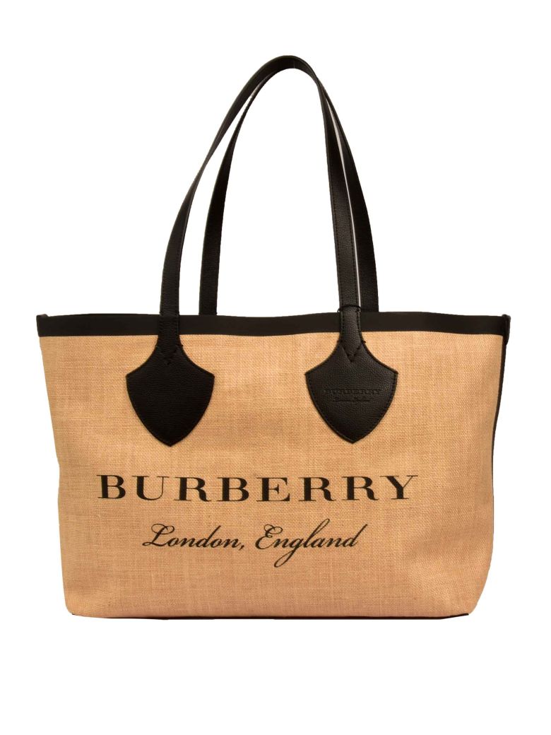 Leather tote Burberry Camel in Leather - 29658108