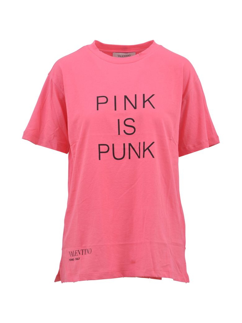 pink is punk印图织棉t恤