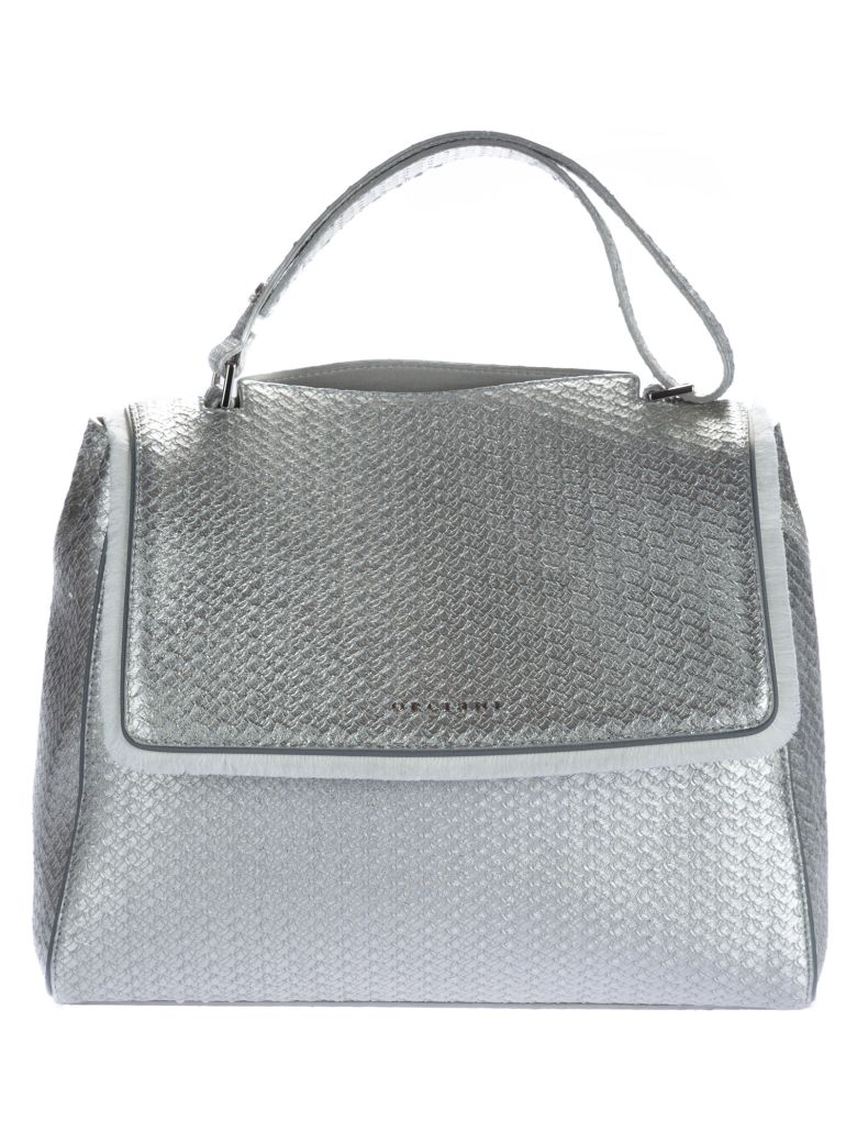 ORCIANI WAVE PLATINO TOTE,10578857