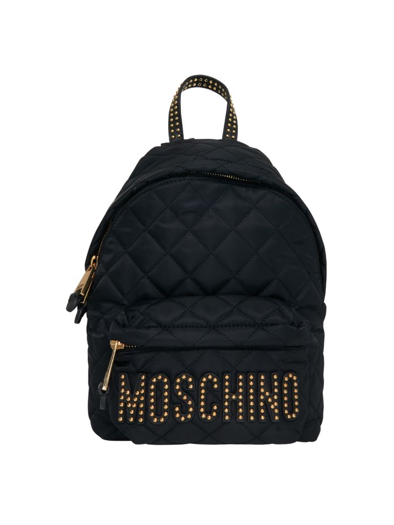 moschino quilted nylon backpack