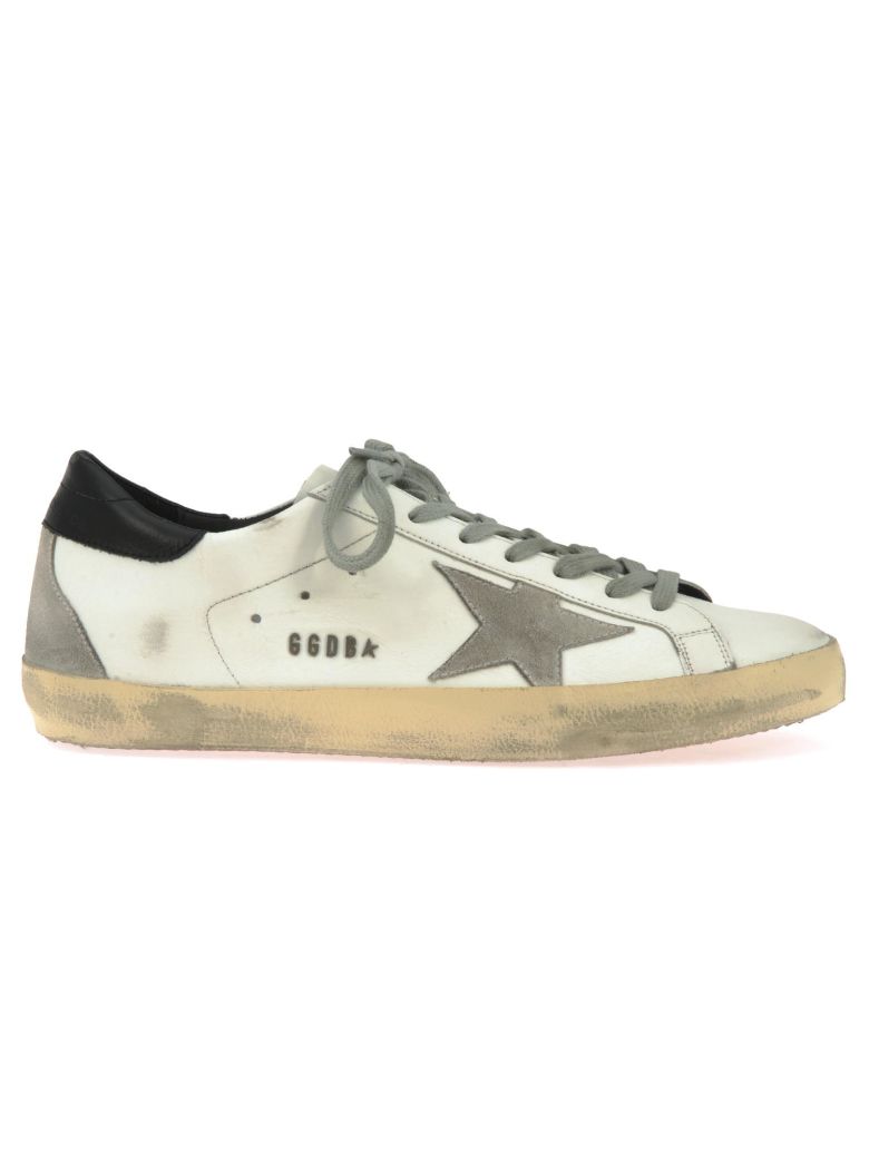 GOLDEN GOOSE Superstar Distressed Leather And Suede Sneakers in White ...