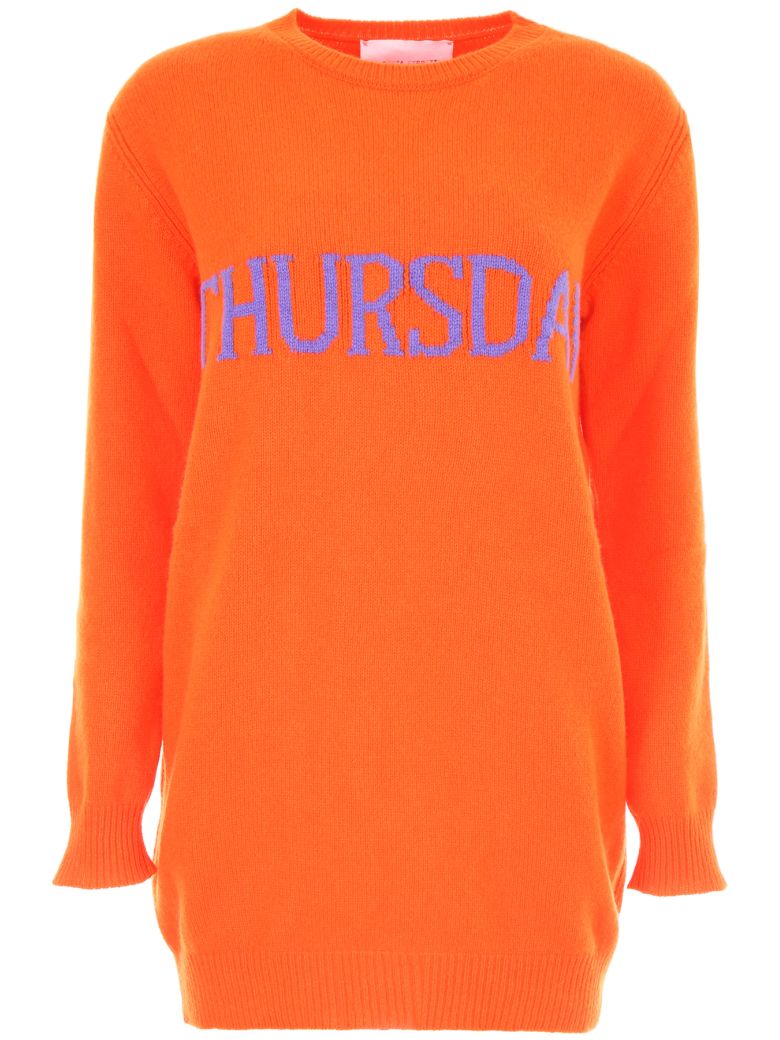 Alberta Ferretti Rainbow Week Capsule Days Of The Week Thursday Tunic In Fantasia Rossa Viola|arancio
