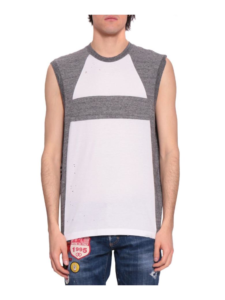 DSQUARED2 DESTROYED COTTON TOP,10607882