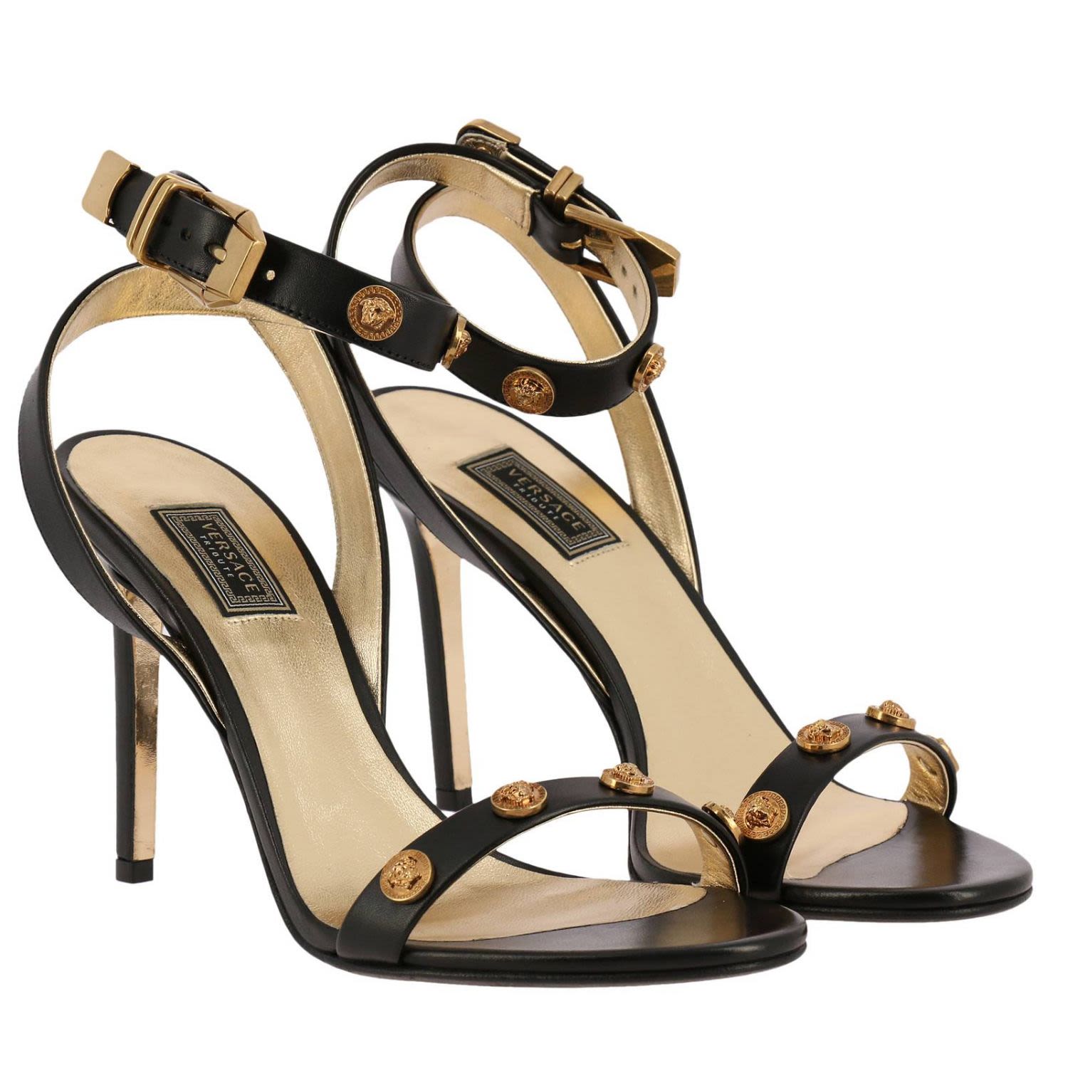  Versace  Heeled Sandals  Shoes  Women Versace  black 