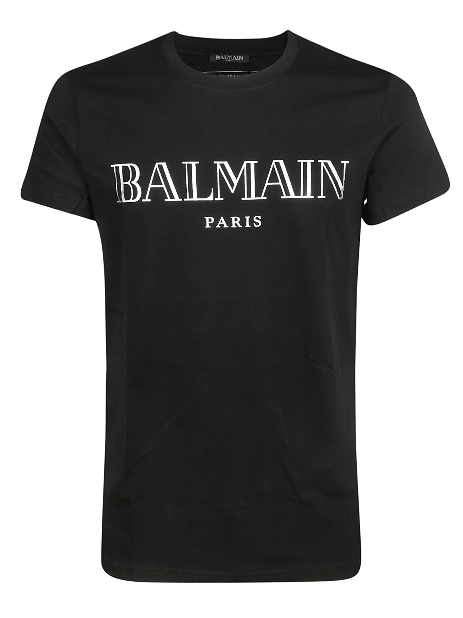 italist | Best price in the market for Balmain Balmain Logo Print T ...
