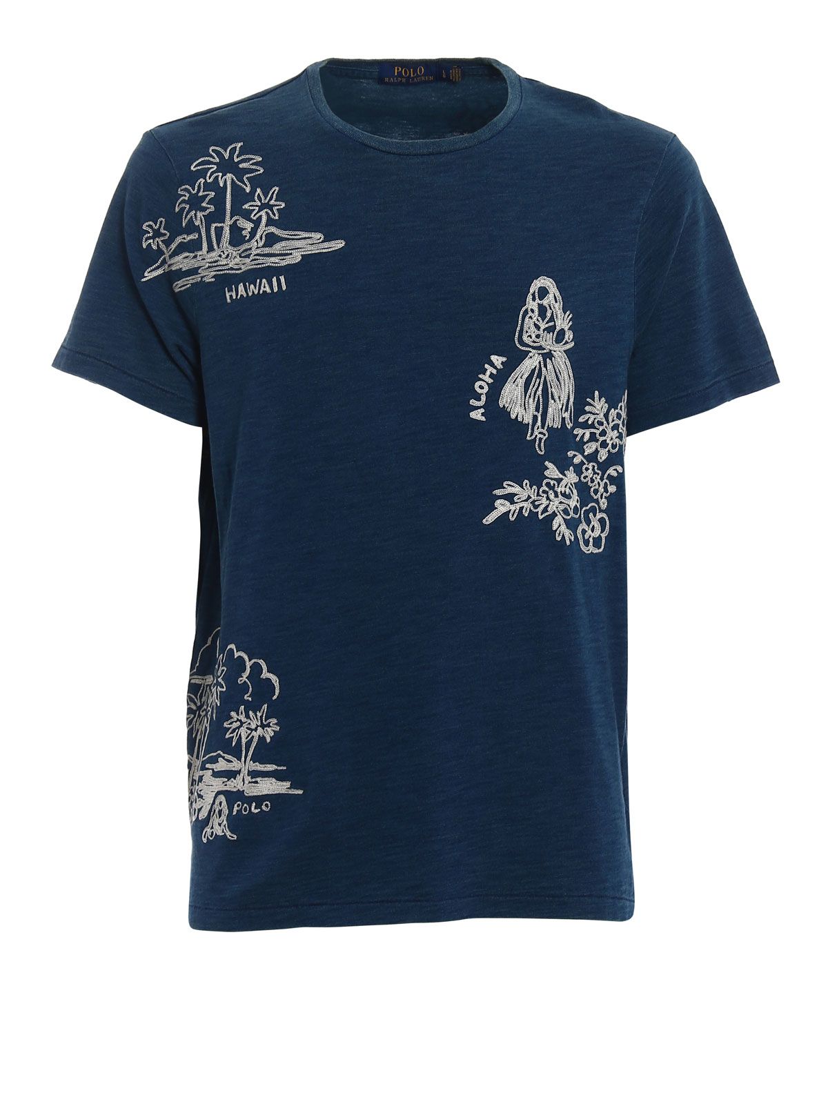 Polo Ralph Lauren Hawaii Print T-shirt In Dark Blue | ModeSens