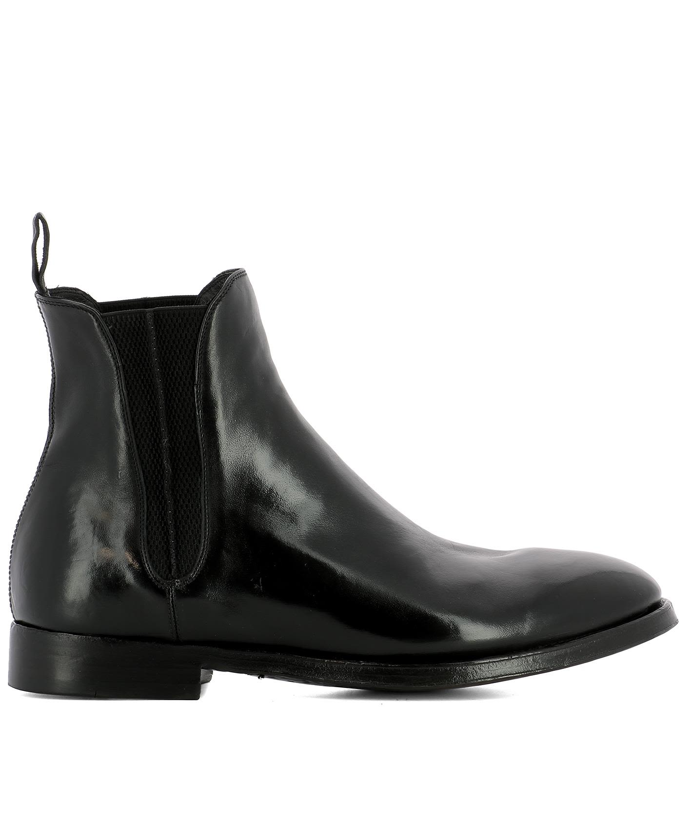 alberto fasciani - black leather ankle boots - black, mens loaf