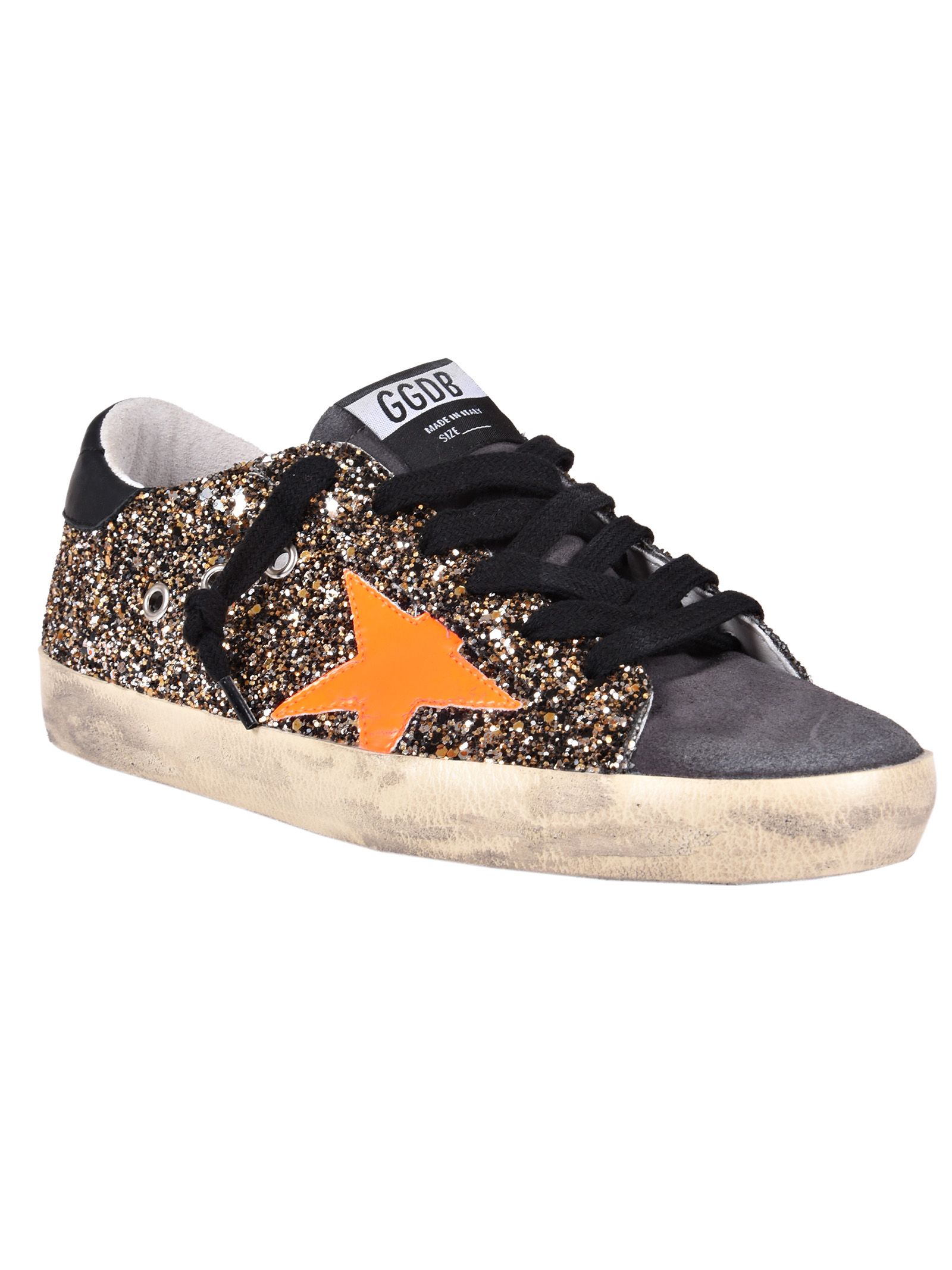 Golden Goose Sneakers - Black Gold Glitter/fluo Star - 10626446 | italist