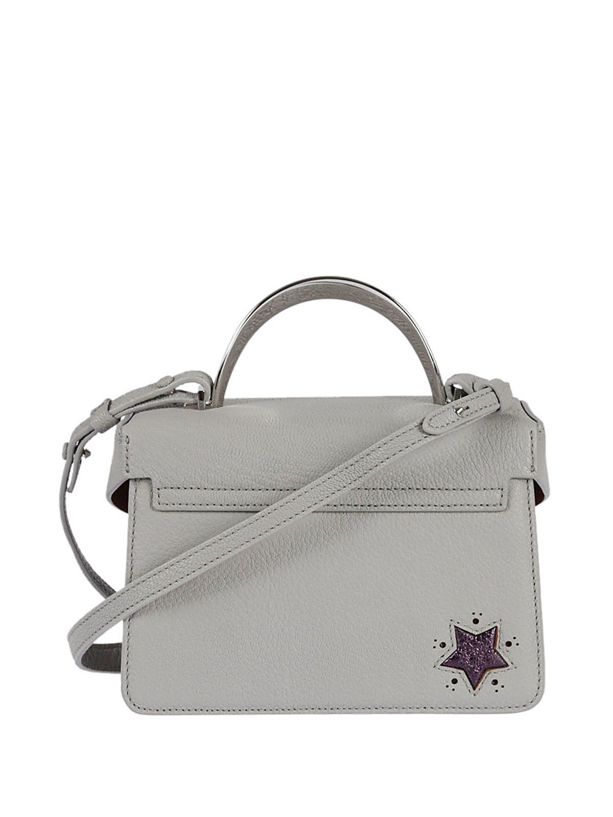 the VOLON The Volon Accordion Side Shoulder Bag Grey , Women's