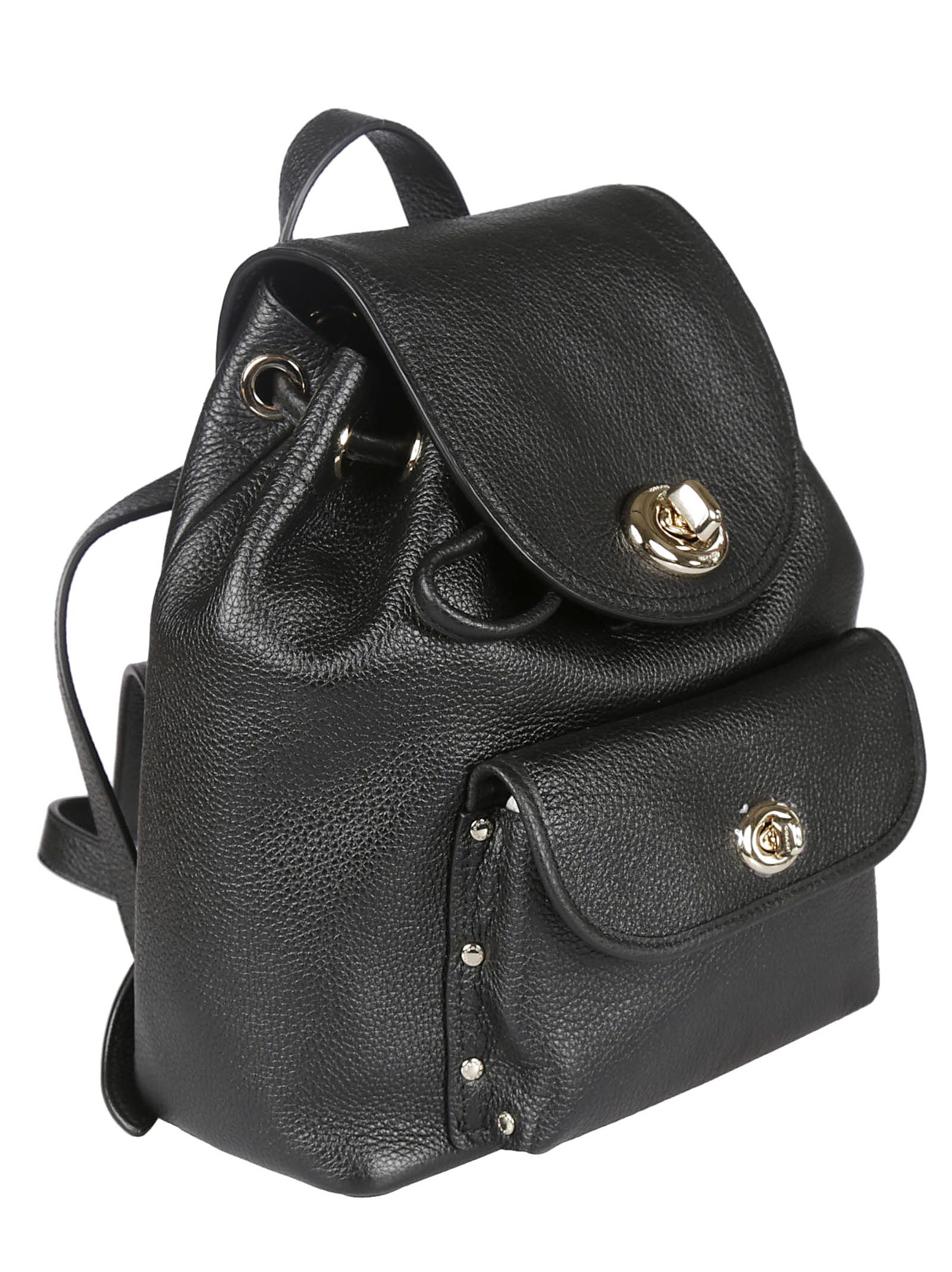 italist | Best price in the market for Coach Coach Mini Turnlock Rucksack Backpack - Black ...