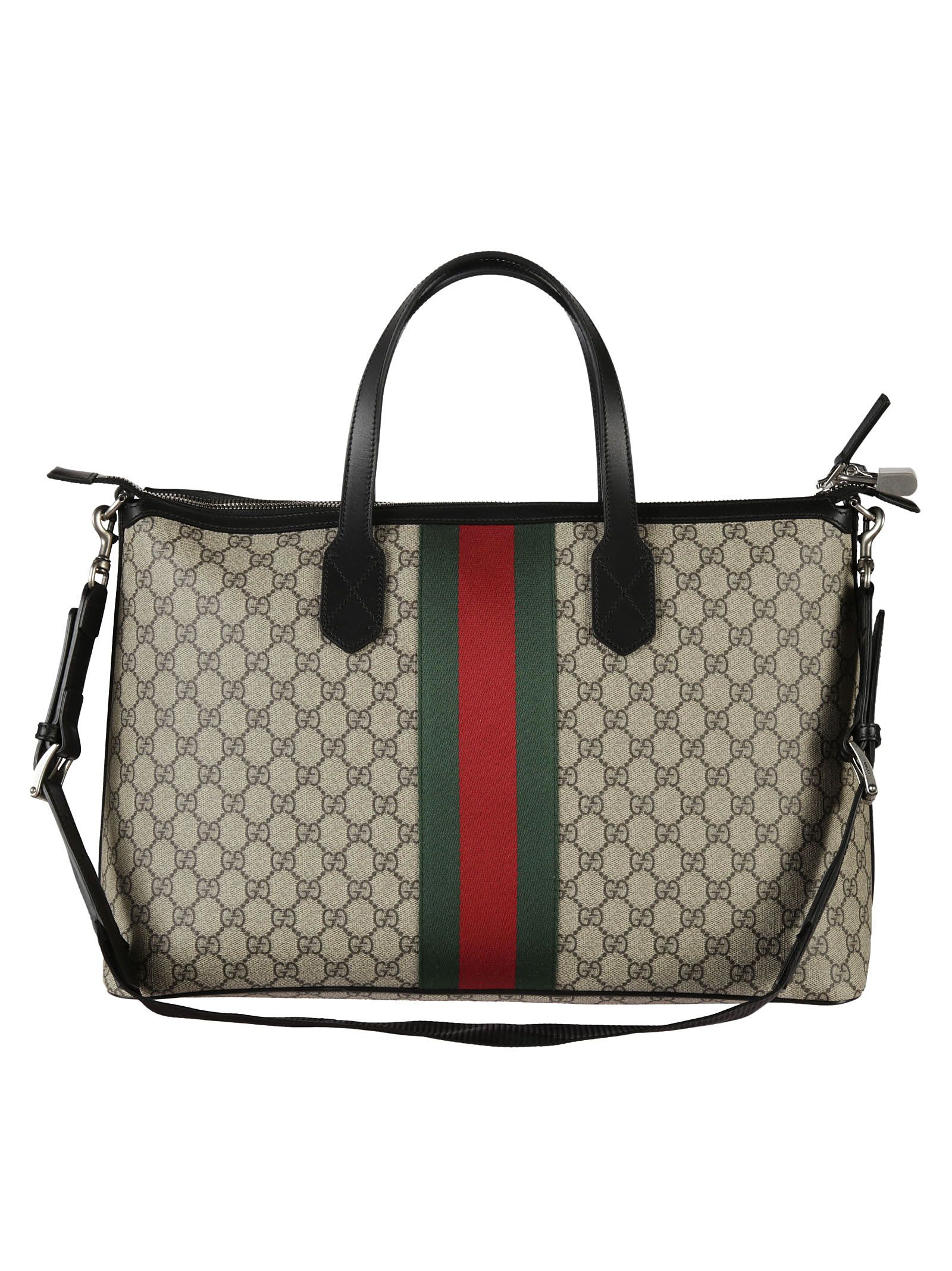 Gucci - Gucci Web GG Supreme Shoulder Bag - Beige, Women's Shoulder ...
