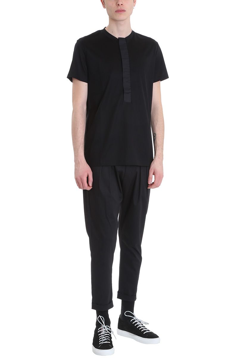 low brand black cotton t-shirt