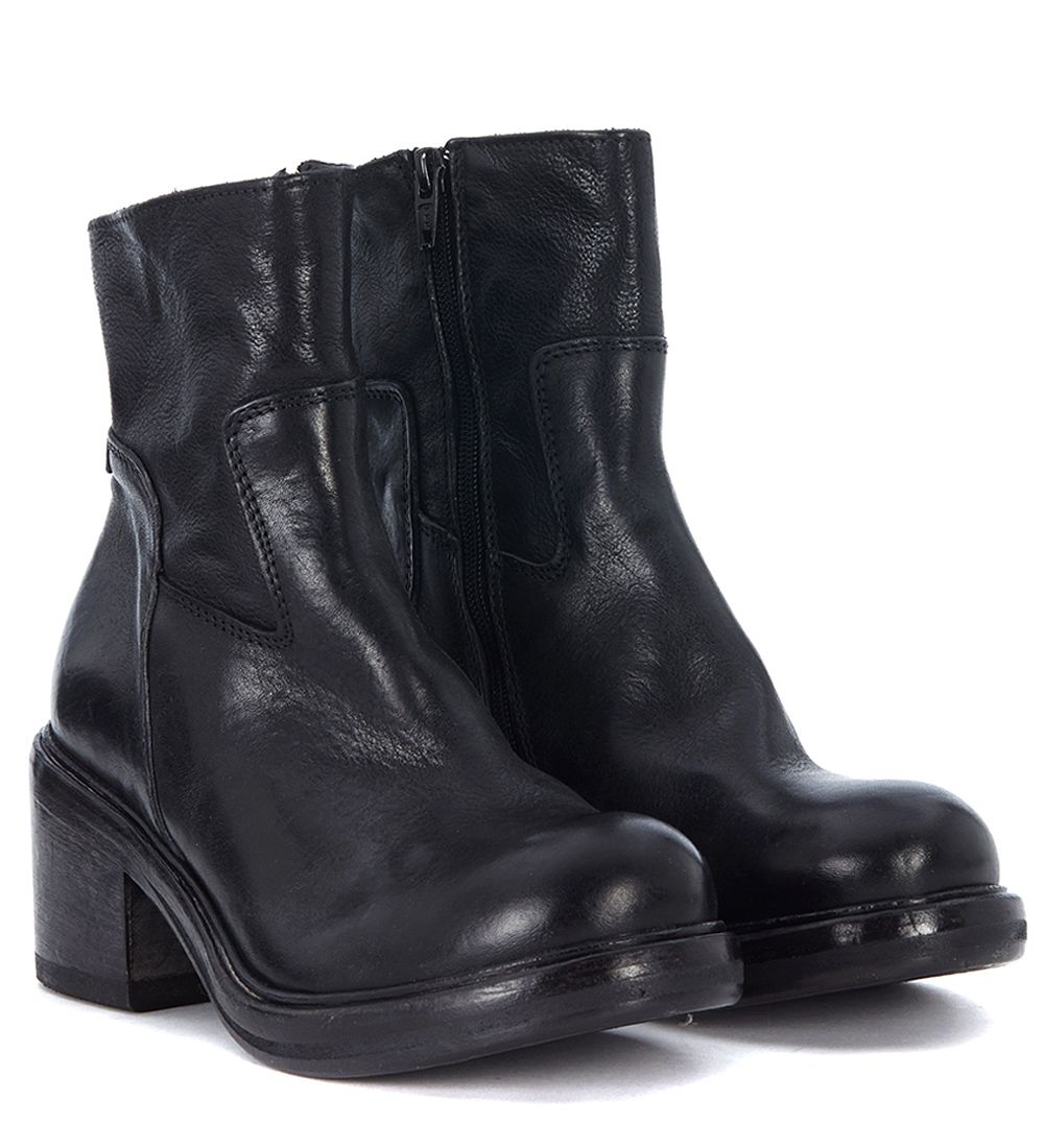 Moma - Moma Black Leather Ankle Boots - NERO, Women's Shoes | Italist
