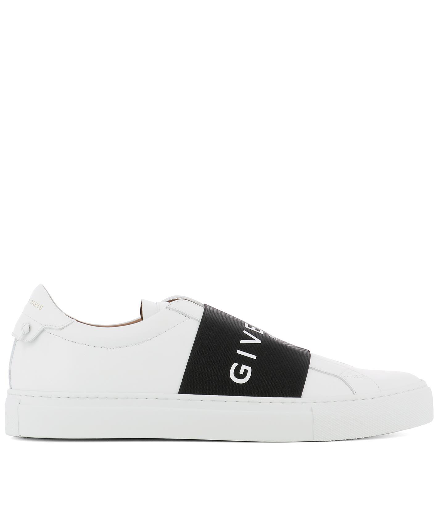 GIVENCHY WHITE LEATHER URBAN STREET SNEAKERS SLIP-ON,10611487