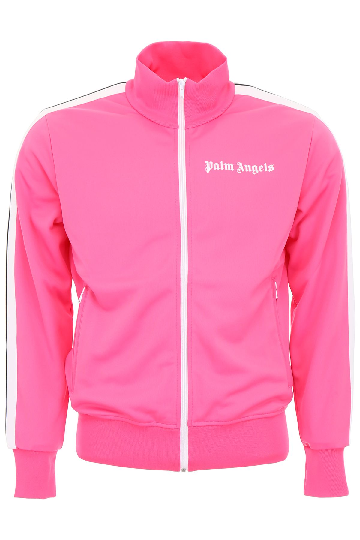 Palm Angels Striped Logo Tech-Jersey Track Jacket In Pink & Purple ...