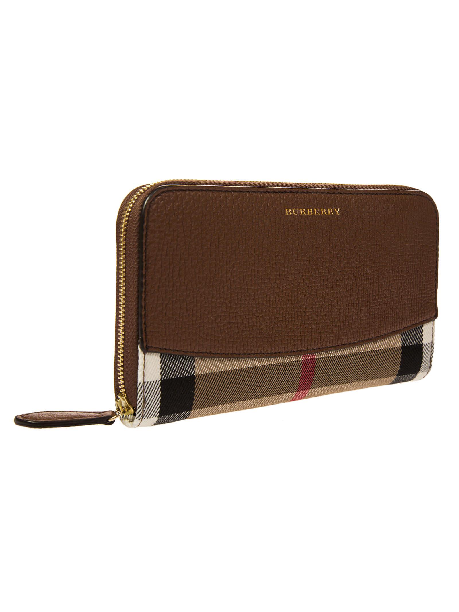 burberry zip around wallet