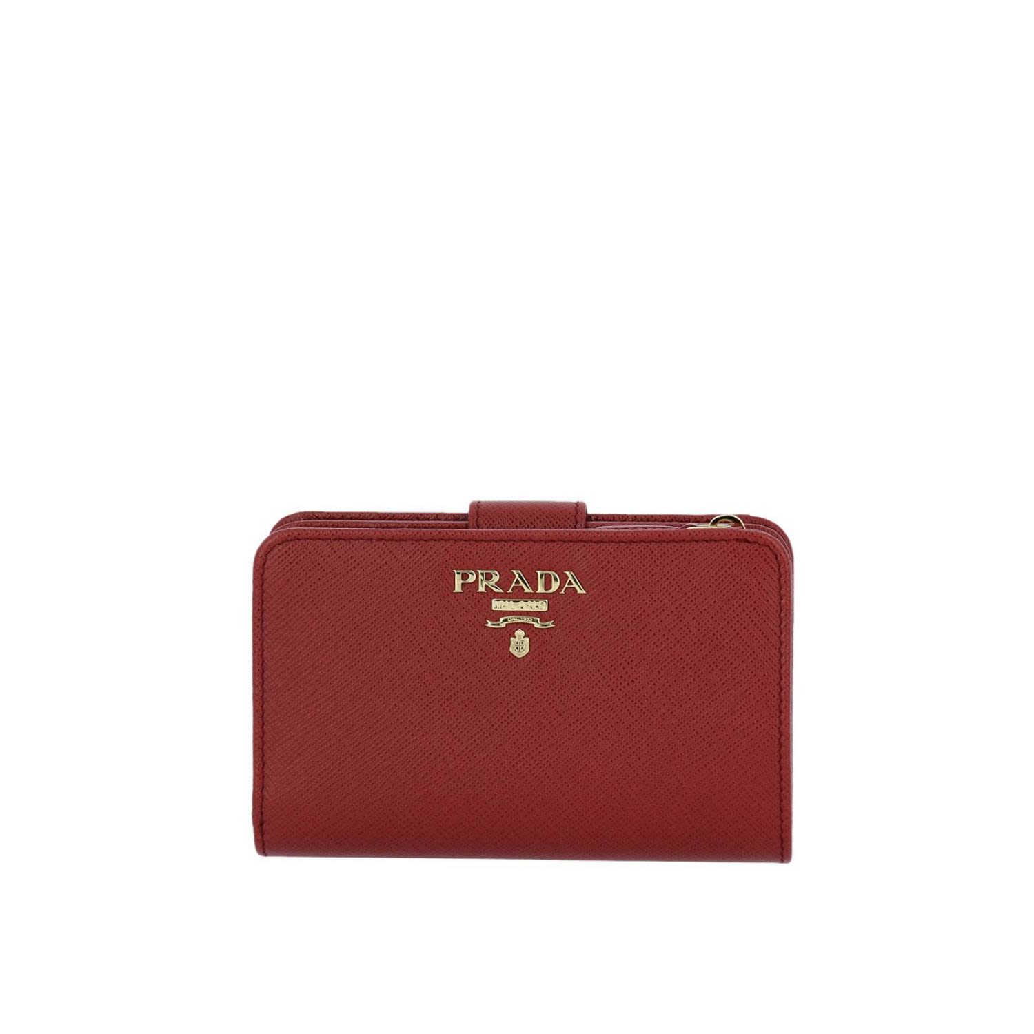 italist | Best price in the market for Prada Wallet Wallet Women Prada - red - 10678393 | italist