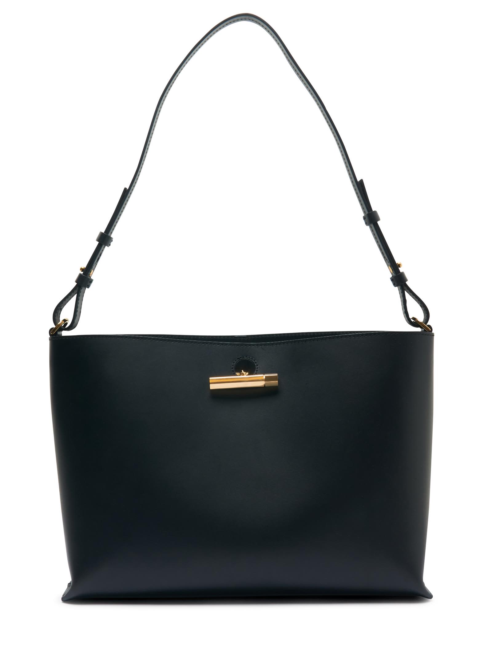 Sophie Hulme Medium Pinch Shoulderback Bag In Black | ModeSens
