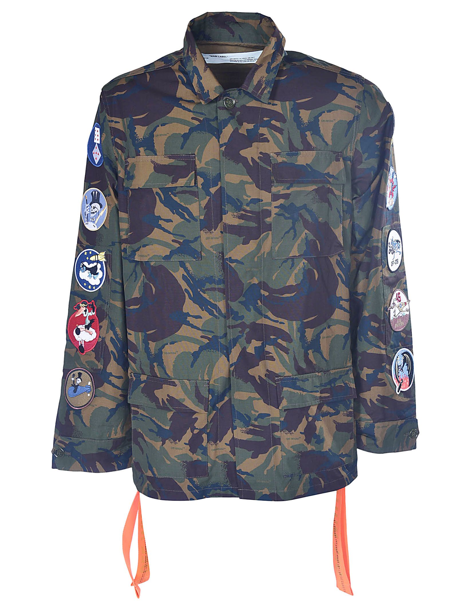 Off-white Camouflage Patches Jacket | ModeSens